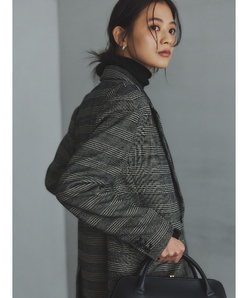 anuans（アニュアンス）の「ボクシージャケットコート（ステンカラーコート・レディース・ブラウン/その他・SMALL/MEDIUM）」の17枚目の写真