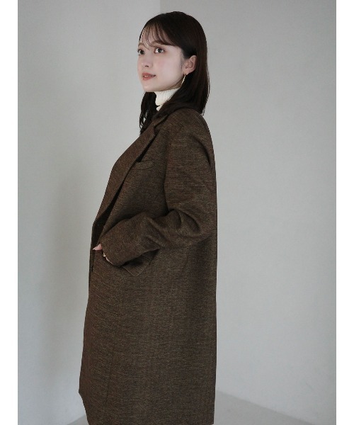 セール】ボクシージャケットコート（ステンカラーコート）｜anuans（ア