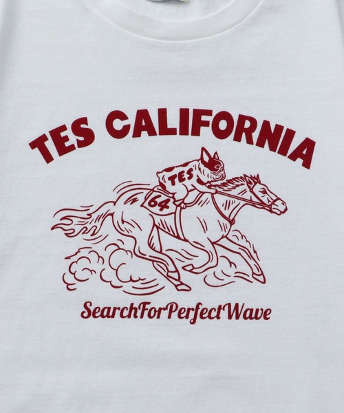 The Endless Summer(エンドレスサマー)の「TES 2026 HORSE RIDE FLOCKY T-SHIRT / Tシャツ(Tシャツ/カットソー・メンズ・ネイビー/ホワイト/ブラック/アイボリー・SMALL/MEDIUM/LARGE/X-LARGE/XX-LARGE)」の12枚目の写真