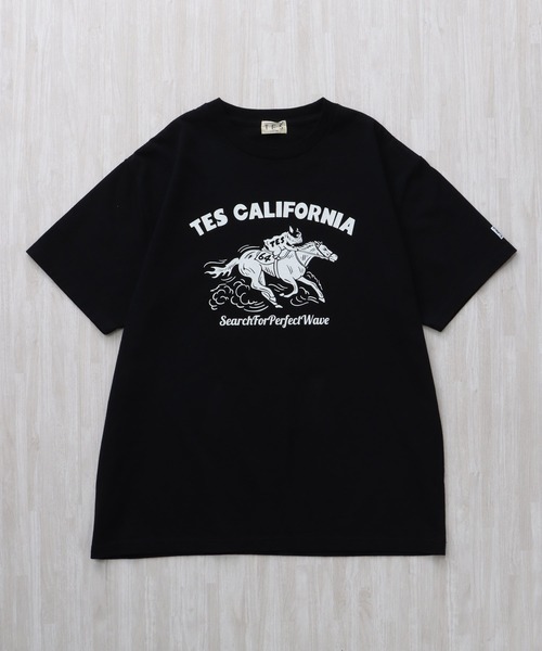 The Endless Summer(エンドレスサマー)の「TES 2026 HORSE RIDE FLOCKY T-SHIRT / Tシャツ(Tシャツ/カットソー・メンズ・ネイビー/ホワイト/ブラック/アイボリー・SMALL/MEDIUM/LARGE/X-LARGE/XX-LARGE)」の17枚目の写真