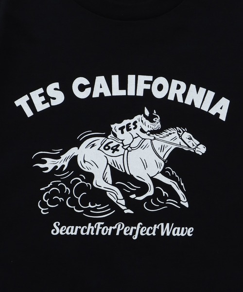 The Endless Summer(エンドレスサマー)の「TES 2026 HORSE RIDE FLOCKY T-SHIRT / Tシャツ(Tシャツ/カットソー・メンズ・ネイビー/ホワイト/ブラック/アイボリー・SMALL/MEDIUM/LARGE/X-LARGE/XX-LARGE)」の5枚目の写真