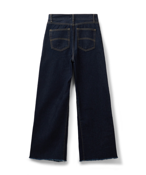 ERER（エルエル）の「Washed Bootcut Denim Pants Indigo（デニムパンツ・レディース・インディゴブルー・1/2）」の2枚目の写真