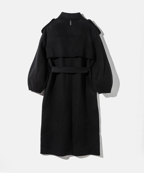 Mackage(マッカージュ)の「Mackage CEYLA Belted Light Wool Coat マッカージュ ベルト ライトウール トレンチコート(トレンチコート・レディース・ブラック・SMALL/MEDIUM/X-SMALL/LARGE)」の10枚目の写真