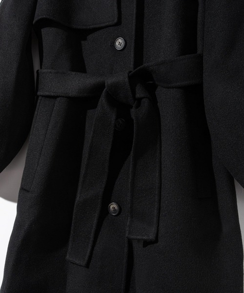Mackage(マッカージュ)の「Mackage CEYLA Belted Light Wool Coat マッカージュ ベルト ライトウール トレンチコート(トレンチコート・レディース・ブラック・SMALL/MEDIUM/X-SMALL/LARGE)」の15枚目の写真