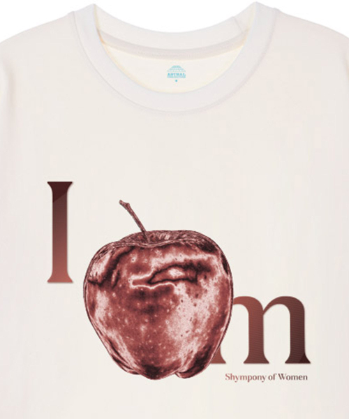 ASTRAL PROJECTION（アストラルプロジェクション）の「[オーバーサイズ]アップル13番手綿ラウンドネック半袖Tシャツ_アイボリー（Tシャツ/カットソー・メンズ・その他・MEDIUM/XX-LARGE/LARGE）」の3枚目の写真