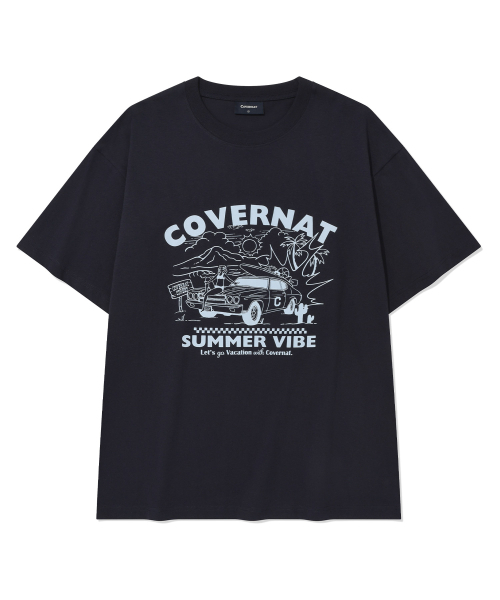 COVERNAT(カバーナット)の「ボリュームカーグラフィックTシャツダークネイビー(Tシャツ/カットソー・レディース・その他・X-SMALL/SMALL/MEDIUM/LARGE/X-LARGE/XX-LARGE)」の2枚目の写真