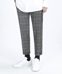 BT60 BRITISH CHECK SLACKS (GRAY / BURGUNDY)