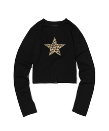 LEOPARD STAR LONG SLEEVE [BLACK]