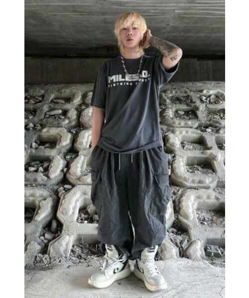 THE MILE（ザマイル）の「MILESCO. EFFECT CREW [PIGMENT D.GRAY]（Tシャツ/カットソー・メンズ・その他・LARGE/MEDIUM/SMALL/X-LARGE/X-SMALL）」の3枚目の写真