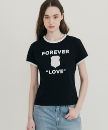 SSIN AND LEE（シンアンドリー）の「（W）25ルートリンガーTシャツブラック（Tシャツ/カットソー）」