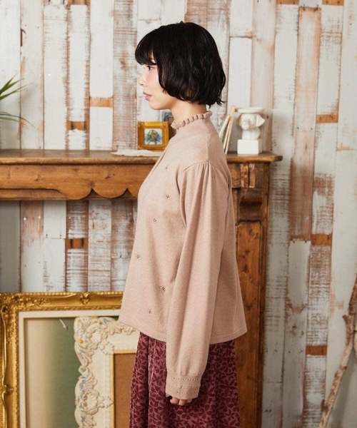 Tesoro フラワーモチーフニットプルオーバー（ニット/セーター