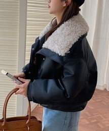 着るだけで大人かわいいライダースボアジャケット