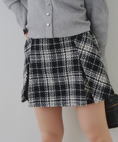 セール】チェックプリーツミニスカート（スカート）｜continuer de