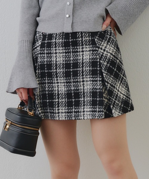 新品未使用 stina 新作チェックブラックスカート ショート 新品未使用 stina 新作チェックブラックスカート ショート