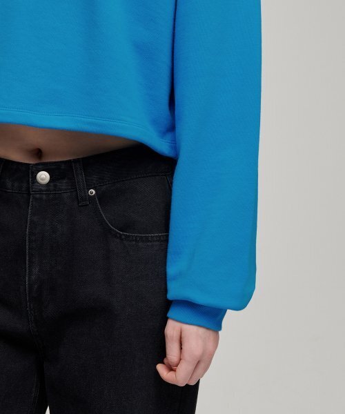 MUSINSA STANDARD WOMAN（ムシンサスタンダードウーマン）の「ウィメンズクロップフードパーカースウェットシャツ[サーフブルー]（パーカー・レディース・その他・LARGE/MEDIUM/SMALL/X-SMALL）」の8枚目の写真