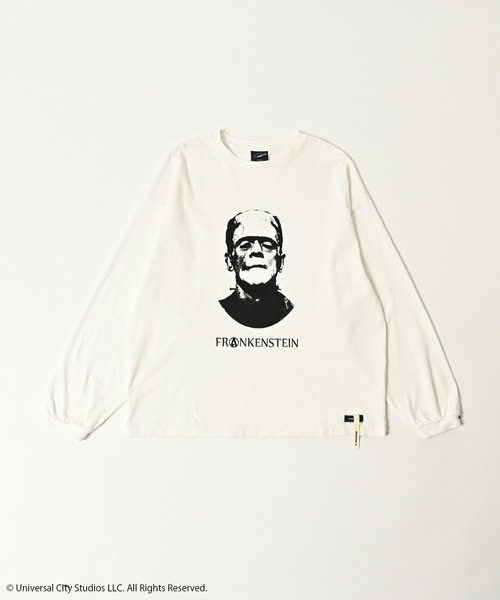 ADAM PATEK(アダムパテック)の「【ADAMPATEK/アダムパテック】Frankenstein portrait long sleeve ロングスリーブTee(Tシャツ/カットソー・メンズ・ブラック/ホワイト・1/2)」の2枚目の写真