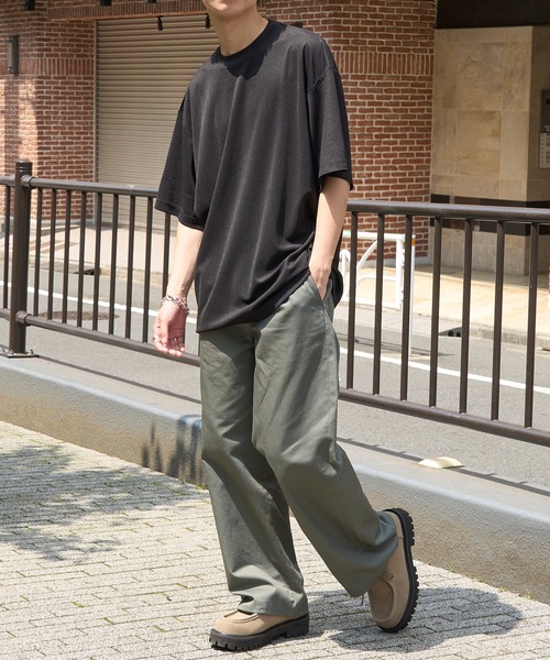 MAISON CLUB(メゾンクラブ)の「【MAISON CLUB】Over Size Dry Tee / オーバーサイズドライTee 速乾 ジムウェア ランニング ラッシュガード代わりにも(Tシャツ/カットソー・メンズ・ブラック/ホワイト・L/M)」の4枚目の写真
