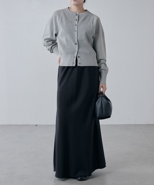 Lui's（ルイス）の「コットンコンパクトカーディガン（カーディガン/ボレロ・レディース・グレー/ライトグレー/ブラック・FREE）」の7枚目の写真