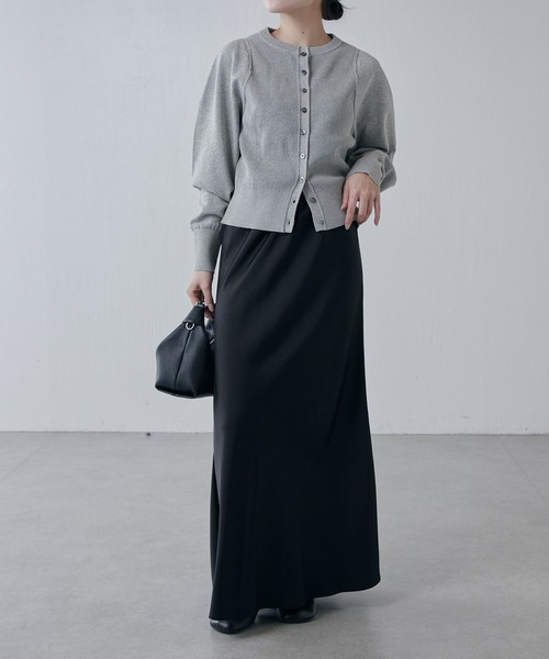 Lui's（ルイス）の「コットンコンパクトカーディガン（カーディガン/ボレロ・レディース・グレー/ライトグレー/ブラック・FREE）」の8枚目の写真