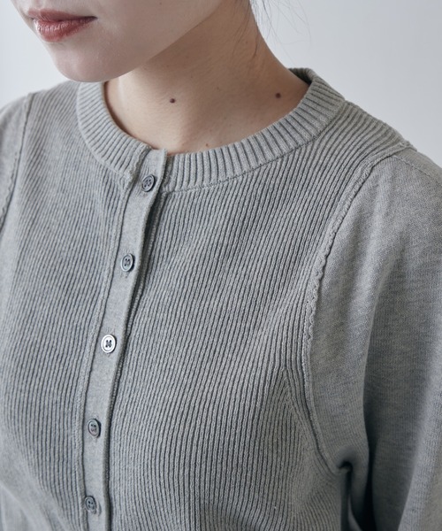 Lui's（ルイス）の「コットンコンパクトカーディガン（カーディガン/ボレロ・レディース・グレー/ライトグレー/ブラック・FREE）」の10枚目の写真