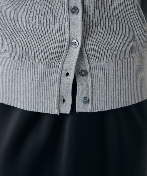 Lui's（ルイス）の「コットンコンパクトカーディガン（カーディガン/ボレロ・レディース・グレー/ライトグレー/ブラック・FREE）」の11枚目の写真