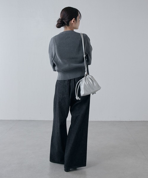 Lui's（ルイス）の「コットンコンパクトカーディガン（カーディガン/ボレロ・レディース・グレー/ライトグレー/ブラック・FREE）」の18枚目の写真