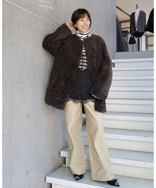 IENA（イエナ）の「Maison IENA 別注 Nell/ネル マリンパンツ 252-20315（スラックス・レディース・ベージュ/ネイビー・36/38）」の7枚目の写真