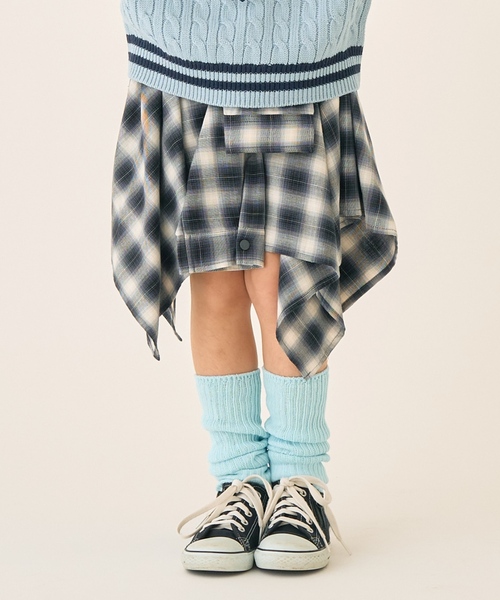 minimal(미니멀)의 「체크 엘레헴 스커트(스커트)」｜블랙