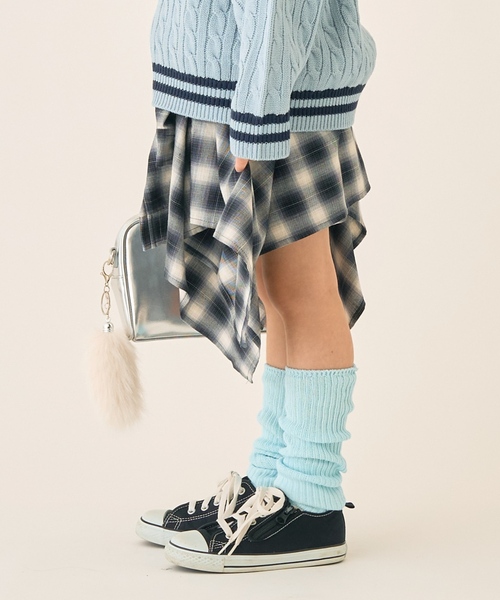 minimal（ミニマル）の「チェックイレヘムスカート（スカート・キッズ・ブラック・110cm/120cm/130cm/140cm）」の3枚目の写真