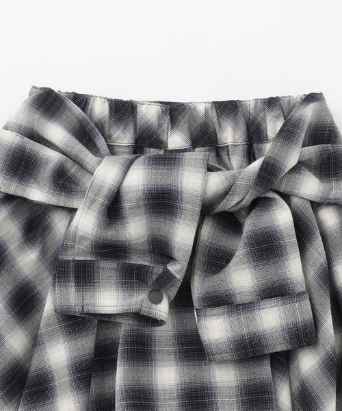 minimal（ミニマル）の「チェックイレヘムスカート（スカート・キッズ・ブラック・110cm/120cm/130cm/140cm）」の6枚目の写真