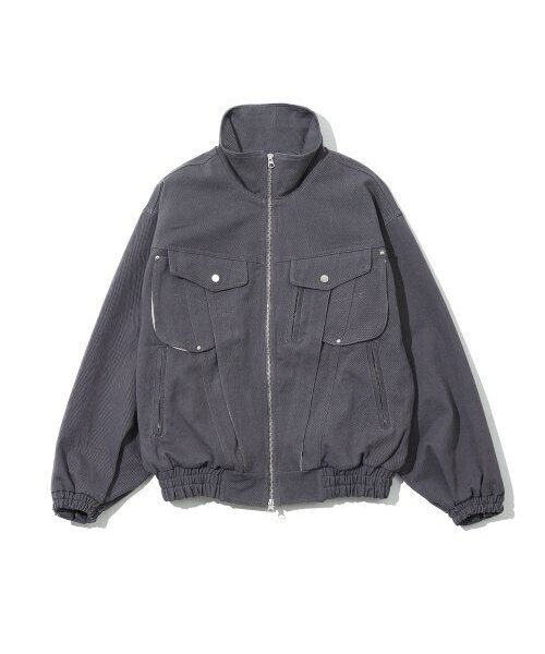 CHAMPAGNE BLANK AESTHETIC(シャンパンブランクエステティック)の「HEAVY COTTON HIDDEN DETAIL 2-WAY JACKET GREY(デニムジャケット・メンズ・その他・MEDIUM)」の1枚目の写真