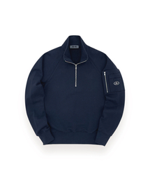 R-4（アールフォー）の「R-0013 COMBAT HALF ZIP-UP(NAVY)（スウェット）」