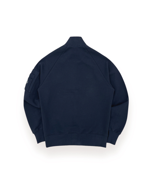 R-4(アールフォー)の「R-0013 COMBAT HALF ZIP-UP(NAVY)(スウェット・メンズ・ネイビー・MEDIUM/LARGE/X-LARGE)」の2枚目の写真