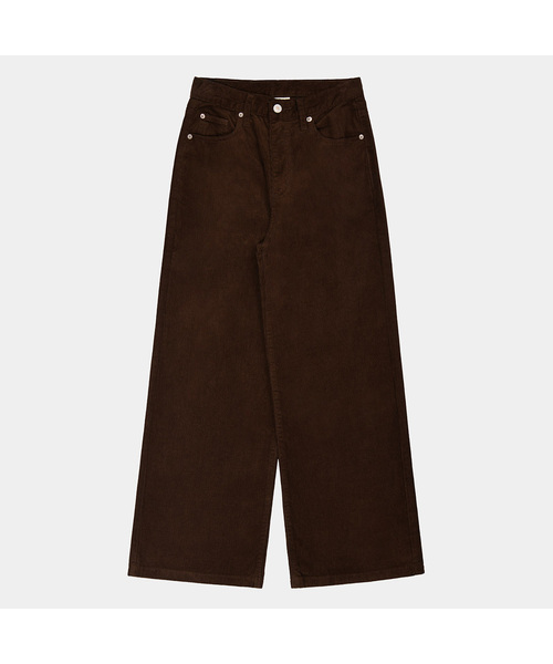 PIGMENT(ピグメント)の「カラーコーデュロイワイドパンツ (XJPT250980)(その他パンツ・レディース・グリーン/ネイビー/クリーム/ブラウン・LARGE/MEDIUM/SMALL)」の2枚目の写真