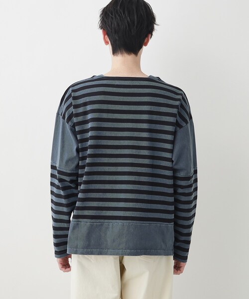 Dessin（デッサン）の「【洗える】ピグメントボーダー天竺（Tシャツ/カットソー・メンズ・ホワイト系その他3/ネイビー系2・02/03）」の13枚目の写真