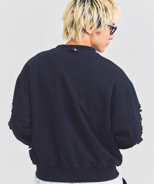 GALLIS ADDICTION（ガリスアディクション）の「GA HARD-DAMAGE CREW（スウェット・メンズ・グレー/ブラック/ピンク・M/L）」の12枚目の写真