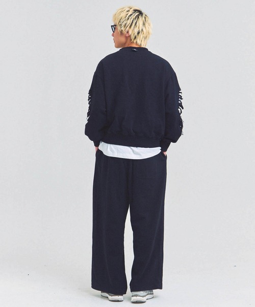 GALLIS ADDICTION（ガリスアディクション）の「GA HARD-DAMAGE CREW（スウェット・メンズ・グレー/ブラック/ピンク・M/L）」の20枚目の写真