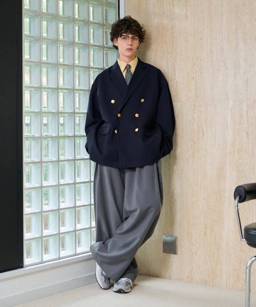 soerte(ソエルテ)の「Loose Double Breasted 6B Blazer / ルーズダブルブレスト6Bブレザー(テーラードジャケット・メンズ・グリーン/ブラウン/ネイビー・1/2/3)」の20枚目の写真