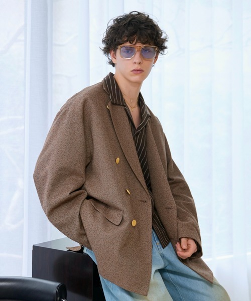 soerte(ソエルテ)の「Loose Double Breasted 6B Blazer / ルーズダブルブレスト6Bブレザー(テーラードジャケット・メンズ・グリーン/ブラウン/ネイビー・1/2/3)」の7枚目の写真