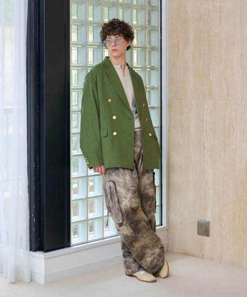 soerte(ソエルテ)の「Loose Double Breasted 6B Blazer / ルーズダブルブレスト6Bブレザー(テーラードジャケット・メンズ・グリーン/ブラウン/ネイビー・1/2/3)」の16枚目の写真