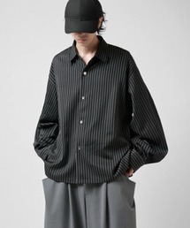 Lui's（ルイス）の「【Neucon】BALLOON SLEEVE STRIPE OVER SHIRT   バルーンスリーブストライプオーバーシャツ（シャツ/ブラウス）」