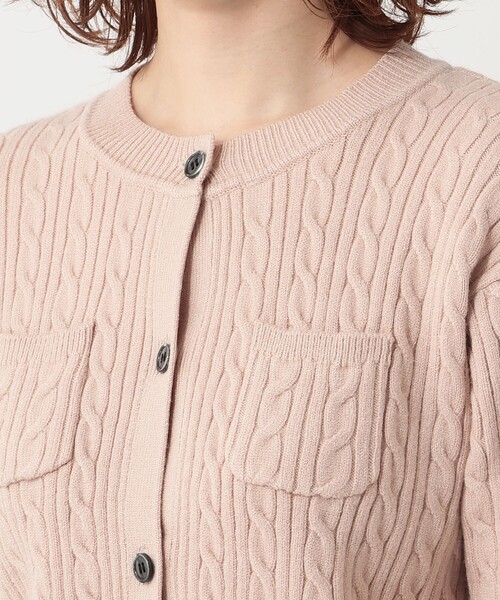 Afternoon Tea（アフタヌーンティー）の「ミニケーブルニットカーディガン（カーディガン/ボレロ・レディース・ベージュ/グレー/ネイビー・ONE SIZE）」の11枚目の写真