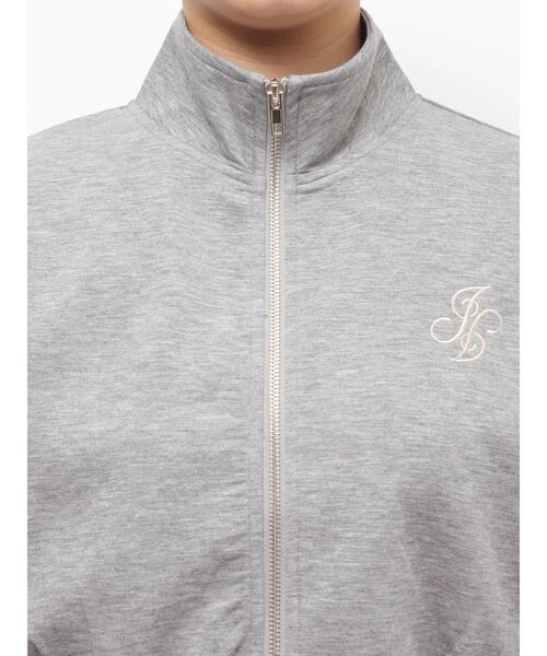 jouetie（ジュエティ）の「バイカラートラックジャケット【セットアップ対応】ジャージ（ジャージ・レディース・アイボリー/ピンク/グレー・MEDIUM）」の9枚目の写真