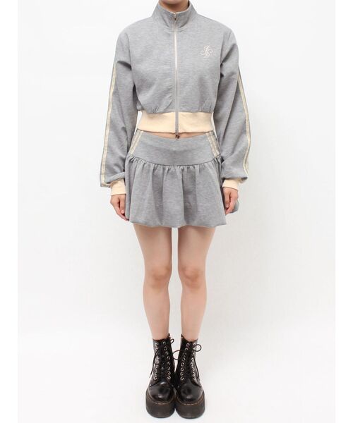 jouetie（ジュエティ）の「バイカラートラックジャケット【セットアップ対応】ジャージ（ジャージ・レディース・アイボリー/ピンク/グレー・MEDIUM）」の13枚目の写真