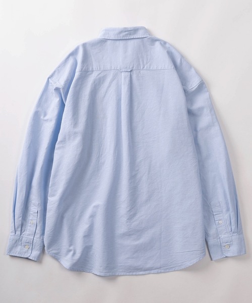 Red Cap Girl（レッドキャプガール）の「【70】【RCG/レッドキャップガール】ワンポイント刺繍 無地 オックスシャツ/メンズ/レディース/ユニセックス（シャツ/ブラウス・メンズ・イエロー/ピンク/サックスブルー/グリーン/ネイビー/ホワイト・M/L/XL）」の8枚目の写真