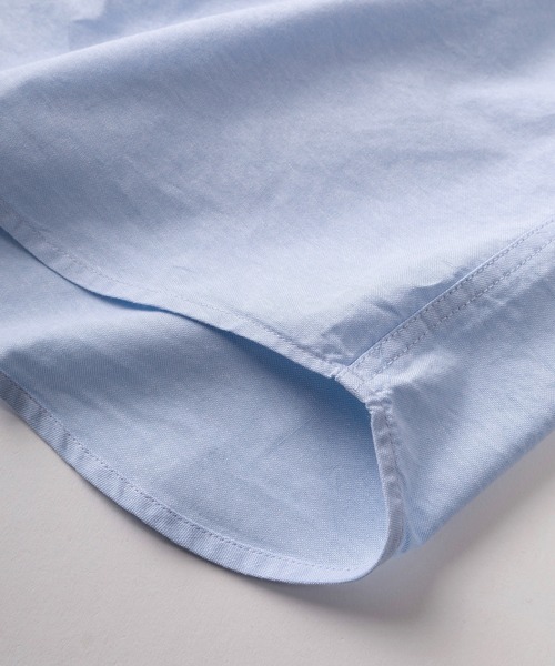 Red Cap Girl（レッドキャプガール）の「【70】【RCG/レッドキャップガール】ワンポイント刺繍 無地 オックスシャツ/メンズ/レディース/ユニセックス（シャツ/ブラウス・メンズ・イエロー/ピンク/サックスブルー/グリーン/ネイビー/ホワイト・M/L/XL）」の11枚目の写真