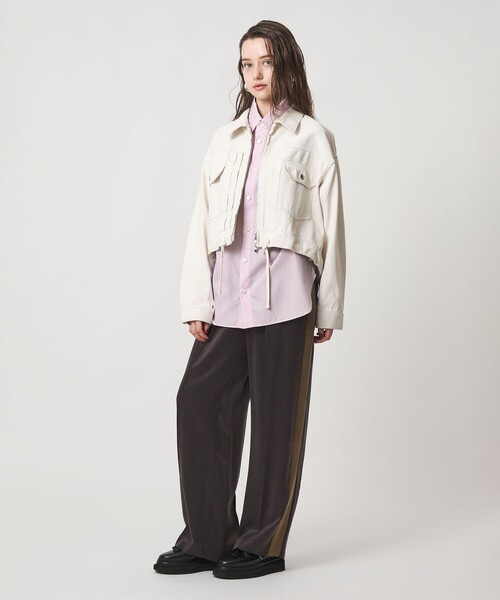 ASTRAET（アストラット）の「＜ASTRAET＞ストライプ カシュクール レギュラーカラーシャツ（シャツ/ブラウス・レディース・ライトピンク・FREE）」の5枚目の写真