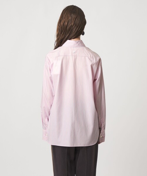 ASTRAET（アストラット）の「＜ASTRAET＞ストライプ カシュクール レギュラーカラーシャツ（シャツ/ブラウス・レディース・ライトピンク・FREE）」の2枚目の写真