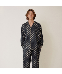 LUNALUZ STUDIO（ルナルス）の「男性デイジーコットン長袖カラー2ピースパジャマ（ルームウェア/パジャマ）」