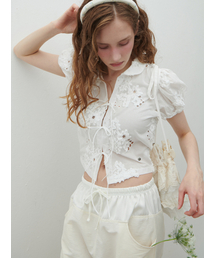 HHIPS（ダブルヒップス）の「フラワーパフブラウス（シャツ/ブラウス）」